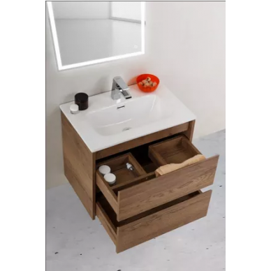 Тумба для ванной Belbagno Kraft (KRAFT 39-600/390-2C-SO-CG) с 2 выкатными ящиками, Cemento Grigio 6