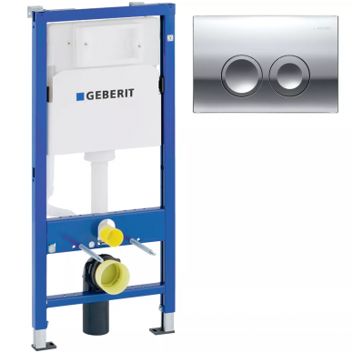 Инсталляция для подвесного унитаза Geberit Duofix UP100 (111.170.21.5) в комплекте с клавишей 115.125.21.5 0