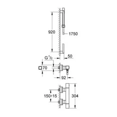 Термостат для душа Grohe Grohtherm Cube (34495000) 5