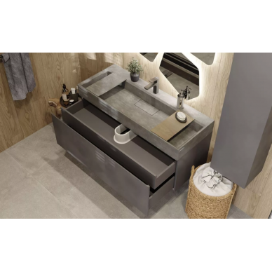 Тумба для ванной Raval Facet (Fac.01.120/P/A/RL) (120 см) антрацит 9