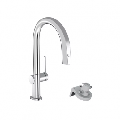 Смеситель для кухни Hansgrohe Aqittura M91 210 1j  (76803000) (выдвижной излив) с подключением к фильтру питьевой воды 0