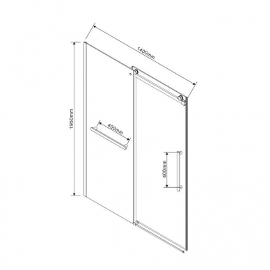 Душевая дверь Vincea Como Soft (VDS-1CS140CLB) 140x195 см, профиль чёрный/стекло прозрачное 10