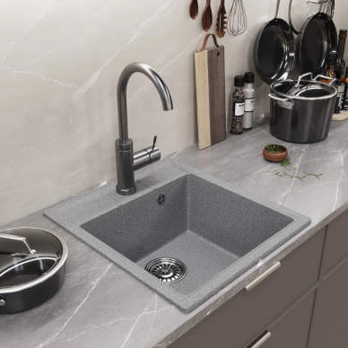Мойка кухонная Mixline ML-GM28 (552097) темно-серая 5