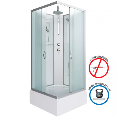 Душевая кабина Niagara Classic NG-1108-14BKT (900х900х2100) без гидромассажа 5