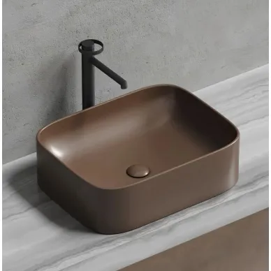Раковина накладная Ceramicanova Element (CN6052MDB) (50.5 см) темно коричневая матовая 6