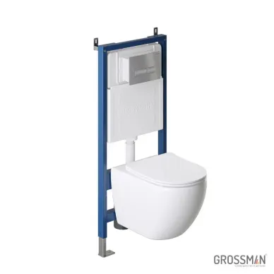 Инсталляция для подвесного унитаза Grossman 900.K31.01.000+клавиша 700.K31.03.110.110+унитаз GR-4411S 14