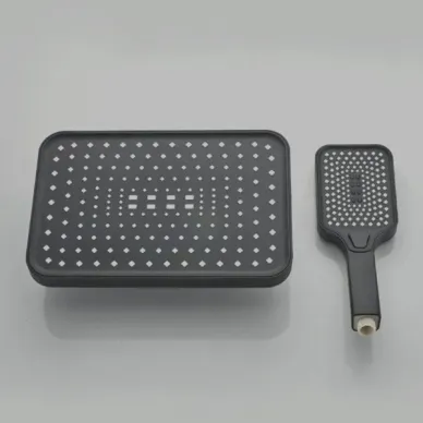 Душевая система ALMAes GaLaxy (SDI-1801) с термостатом черная матовая 9