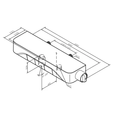 Смеситель для ванны AM.PM Func (F8F10522) с полкой 8