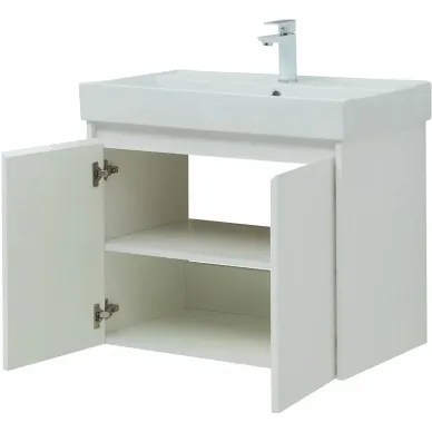 Тумба для ванной Aquanet Nova Lite 298850 75 см, белая глянцевая 8