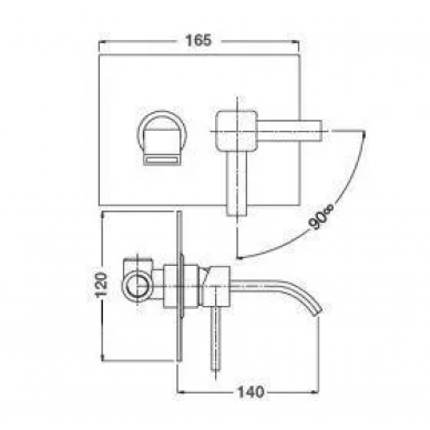 Смеситель для раковины Bugnatese Inside (9245CR) (хром) настенный 1