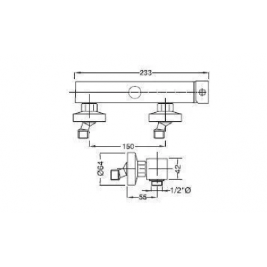 Смеситель для душа Bugnatese Stone (9338CR) (хром) 1