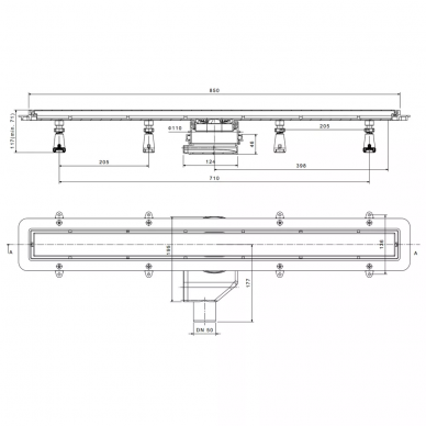 Душевой лоток Pestan Confluo Premium Line (13100006) (85 см) 8