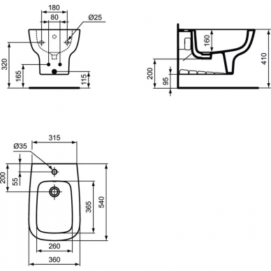 Биде подвесное Ideal Standard Esedra (T281501) 4