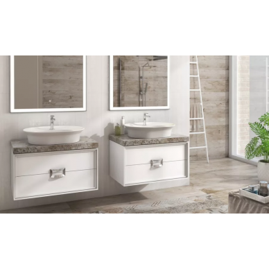 Тумба для ванной Kerama Marazzi Canaletto 100 (белый матовый) 6