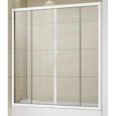 Шторка для ванной Cezares Relax (RELAX-VF-2-160/145-C-Bi) (160x145) прозрачное стекло 0