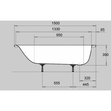 Ванна стальная Kaldewei Eurowa Form Plus 310 (1196.1203.0001) 150x70 1