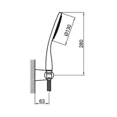 Душевой гарнитур Webert Aria (AC0764015) хром 1