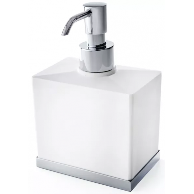 Дозатор для жидкого мыла 3SC Mood Deluxe White (MDW01DASL) (белый матовый/хром) настольный 0