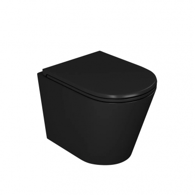 Чаша подвесного унитаза D&K Venice (DT1026025) черный, с сиденьем Микролифт 0