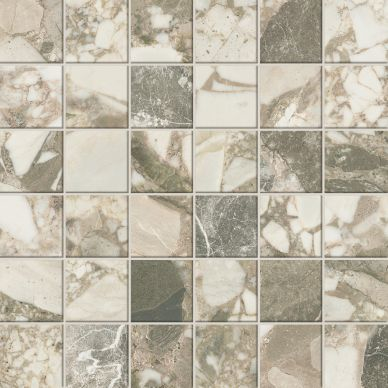 610110001074 Forte dei Marmi Ceppo Apuano Cream Mosaic 30x30 0