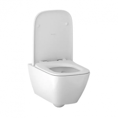 Инсталляция Geberit Smyle Square (500.153.37.1) в комплекте с безободковым унитазом, микролифт, клавиша белая глянец 5