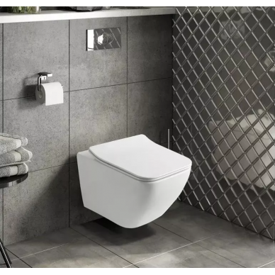 Чаша подвесного унитаза Cerutti SPA NEMO Aria PP (CT9753) безободковый, микролифт 6