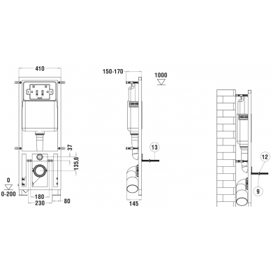 Инсталляция Welt Wasser MARBERG 410 + MERZBACH 041 MT-GR + MAR 410 RD-CR в комплекте с унитазом, безободковый, с сидением микролифт 5
