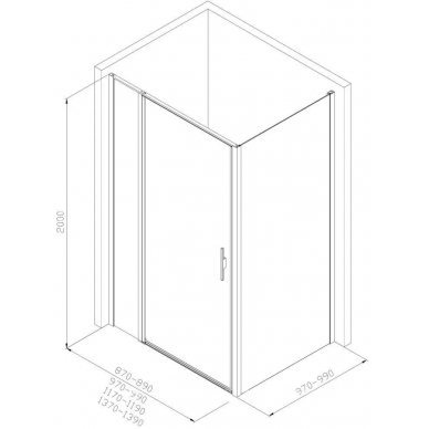 Душевой уголок Allen Brau Priority (3.31009.BBA + 3.31021.BBA) 120x100, черный браш 6