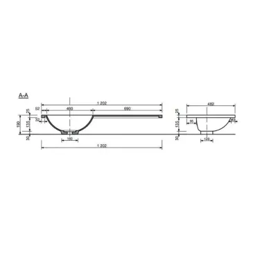 Тумба с раковиной Эстет Barcelona Luxe 120 R (ФР-00007066) правая, белая 5