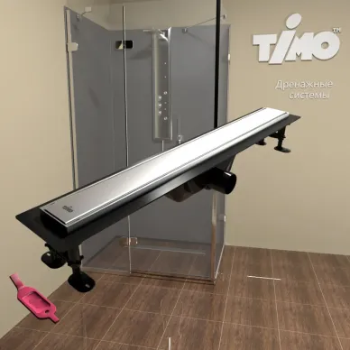 Душевой лоток Timo Super Plast 600 (SP10600-PG10600) с декоративной панелью PG10 5