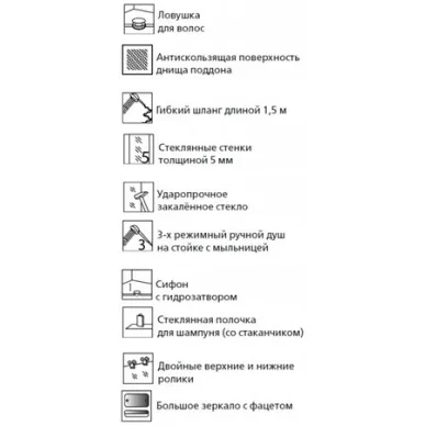 Душевая кабина Esbano C (ES-115C (Left)) левая, 115x85x210 см 5
