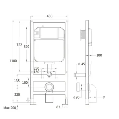 Инсталляция Welt Wasser BAMBERG 460 + MERZBACH 043 MT-BL + BAMBERG BL в комплекте с унитазом, безободковый, с сидением микролифт 5
