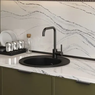 Смеситель для кухни Teymi Helmi T10263 чёрный матовый 6