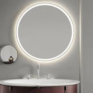BURGBAD LIN20 Зеркало Ø750х25 мм., LED подсветка 5700K, выключатель, подогрев SIJN075 0