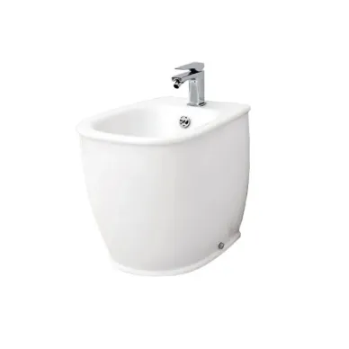 Artceram Azuley Биде напольное приставное 36х52см., 1 отв., c креплением, цвет: белый AZB002 01 00 АКЦИЯ 0