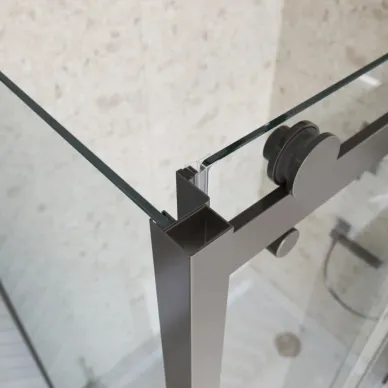 Душевой уголок BelBagno Marino MARINO-2-AH-1-150/100-C-GM 150x100 см, оружейная сталь/прозрачное стекло 4