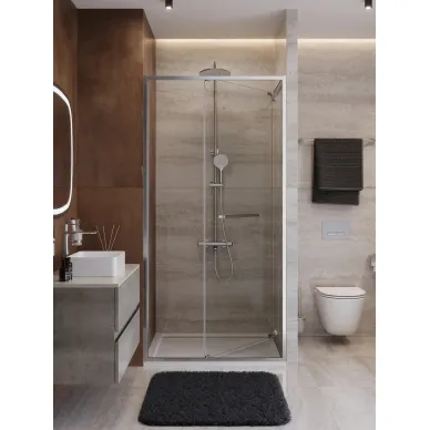 Душевая дверь Cezares Lux LUX-B-FS-1-70-C-CR 70x195 см, профиль хром/прозрачное стекло 2