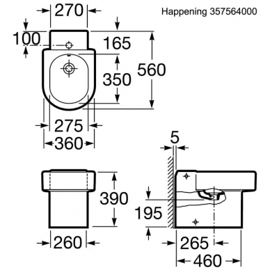 Биде напольное Roca Happening (357564000) 1
