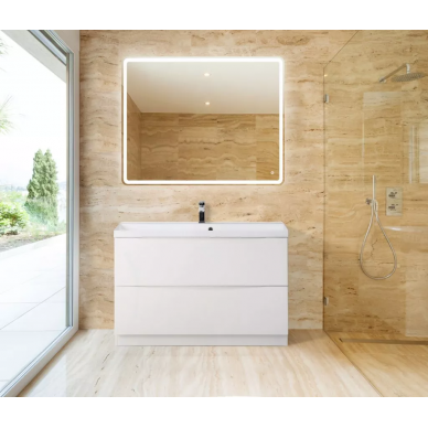 Тумба для ванной Belbagno Marino 90 (Bianco Lucido) (напольная) 6