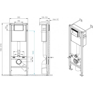 Комплект унитаз подвесной с инсталляцией Cersanit Vector (S-SET-DEL/Vec/TPL/Mo-Cm-w) микролифт 5