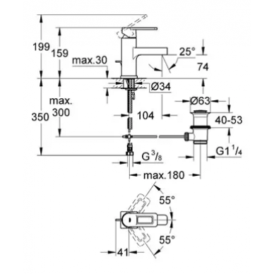 Смеситель для раковины Grohe Quadra (32631000) 1