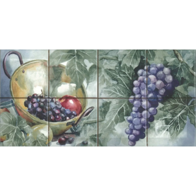 Monocolor Composicion Acuarela Uvas 20х40 0