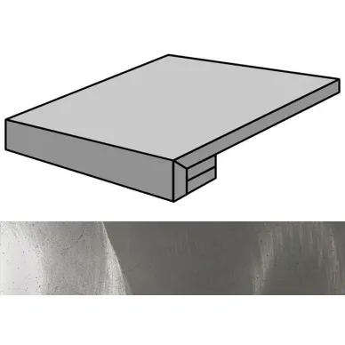 Inox Silver Graffiato Gradone Rec 59.55x59.55 0