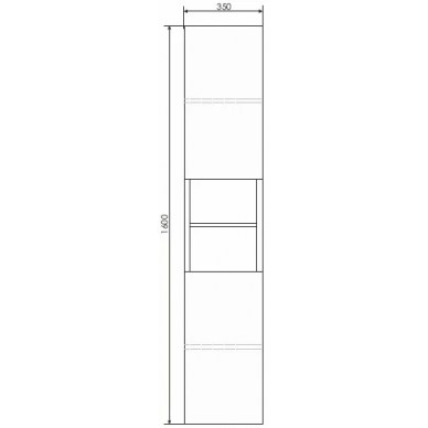 Пенал Comforty Верона-35 (35x160x32 см), дуб белый, подвесной 7