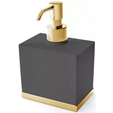 Дозатор для жидкого мыла 3SC Mood Deluxe Black (MDN01DAGD) (черный матовый/золото 24к) настольный 0