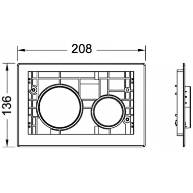 Клавиши панели смыва TECE TECEloop modular (9240619) для унитаза (черные матовые) 1