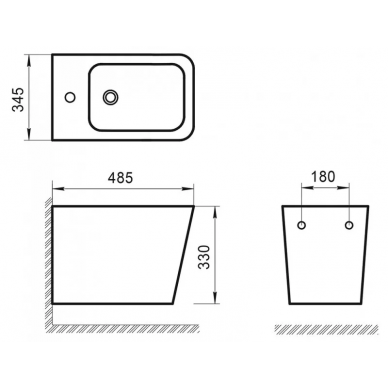 Биде подвесное BelBagno Ardente R (BB0520BH) белое 1