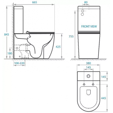 Бачок Koller Pool Round (RN-0665-RC-T) белый 3