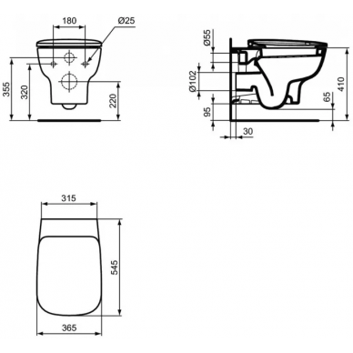Инсталляция Ideal Standard Prosys (T386401) в комплекте с унитазом Esedra AquaBlade (T386001) микролифт 5