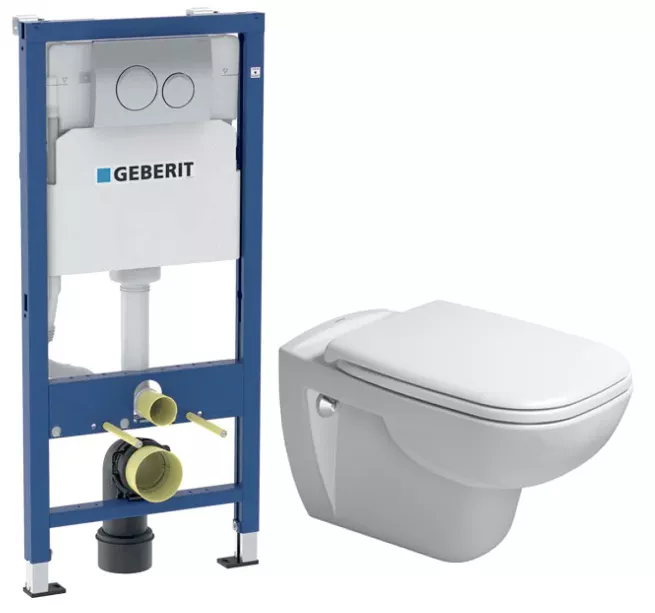 Инсталляция Geberit Duofix (458.134.21.2) в комплекте с унитазом Duravit D-Code 
